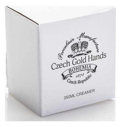 Молочник 350 мл  Porcelaine Czech Gold Hands &quot;Луиза /Серая роза /платина&quot;  / 153058