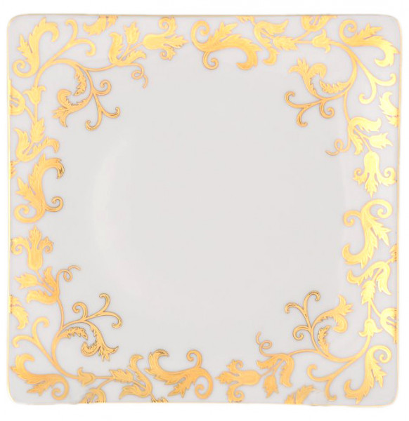 Набор тарелок 21 см 6 шт  Falkenporzellan &quot;Тоска /Белая /Золотые цветы&quot; / 060302