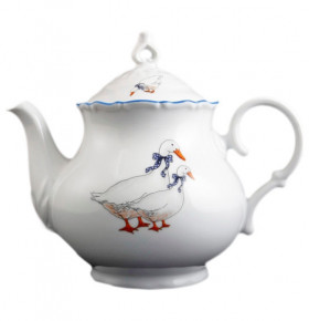 Заварочный чайник 1,2 л  Bohemia Porcelan Moritz Zdekauer 1810 s.r.o. "Офелия /Гуси" / 052720