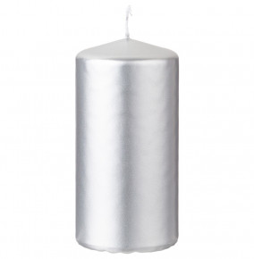 Свеча столбик 5 х 10 см /серебро металлик / 283008