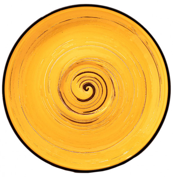 Блюдце 12 см жёлтое  Wilmax &quot;Spiral&quot; / 261617