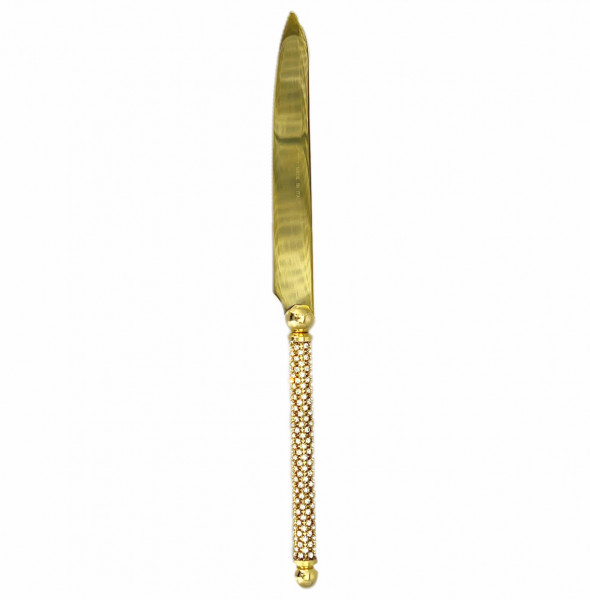 Столовый прибор Нож сервировочный 21 см  CLARET di Annamaria Gravina &quot;Стразы /Золото&quot; / 275835
