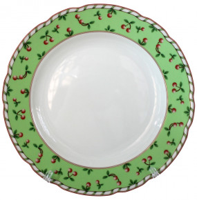 Набор тарелок 25 см 6 шт  Thun "Роза /Вишни /Зеленый кант" / 245450