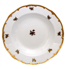 Набор тарелок 22 см 6 шт глубокие  Weimar Porzellan "Роза золотая /золото" / 222734