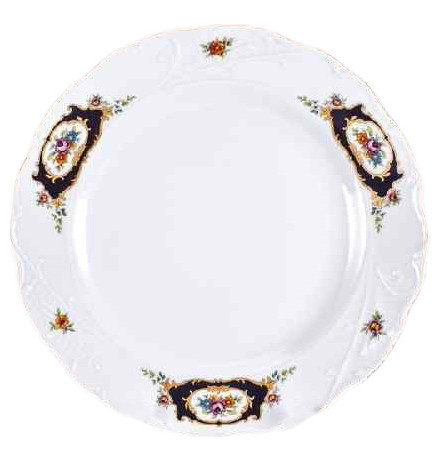 Набор тарелок 25 см 6 шт  Bohemia Porcelan Moritz Zdekauer 1810 s.r.o. &quot;Лиана /Синеглазка&quot; / 051005