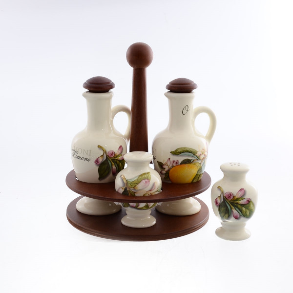 Набор для специй 5 предметов h-25 см  Artigianato Ceramico by Caroline &quot;Artigianato ceramico /Лимоны&quot; / 156793
