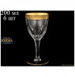 Бокалы для белого вина 240 мл 6 шт  Crystalite Bohemia &quot;Донна /Золото&quot; / 075266