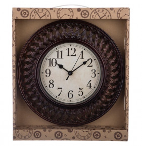 Часы настенные 30 см кварцевые коричневые  LEFARD "ITALIAN STYLE" / 187946
