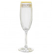 Бокалы для шампанского 175 мл 6 шт  Rona &quot;Гала /Золотая коллекция, тонкое золото&quot; / 018267