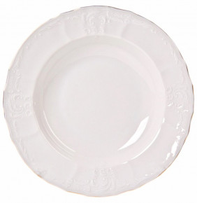 Набор тарелок 23 см 6 шт глубокие  Thun "Бернадотт /Отводка золото" / 011703