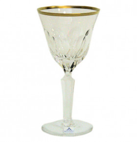 Бокалы для белого вина 190 мл 6 шт  Arnstadt Kristall "Полаис /Золотая кайма" / 065725