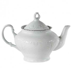 Заварочный чайник 1,2 л  Bohemia Porcelan Moritz Zdekauer 1810 s.r.o. "Лиана /Платиновый узор" / 052656
