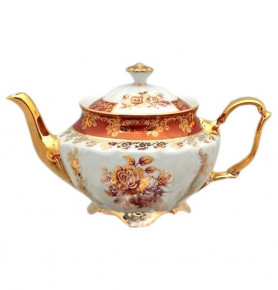 Заварочный чайник 1,2 л  Royal Czech Porcelain "Мария-Тереза /Золотая роза /Красная" / 204438