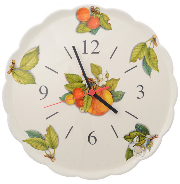 Часы настенные 29,5 см  Artigianato Ceramico by Caroline &quot;Artigianato ceramico /Груша&quot; / 243535