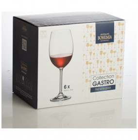 Бокалы для красного вина 450 мл 6 шт  Crystalite Bohemia "Гастро /280525 /Рококо" / 152532
