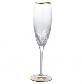 Бокалы для шампанского 180 мл 6 шт  Same Crystal "Палермо /Отводка золото" / 128211