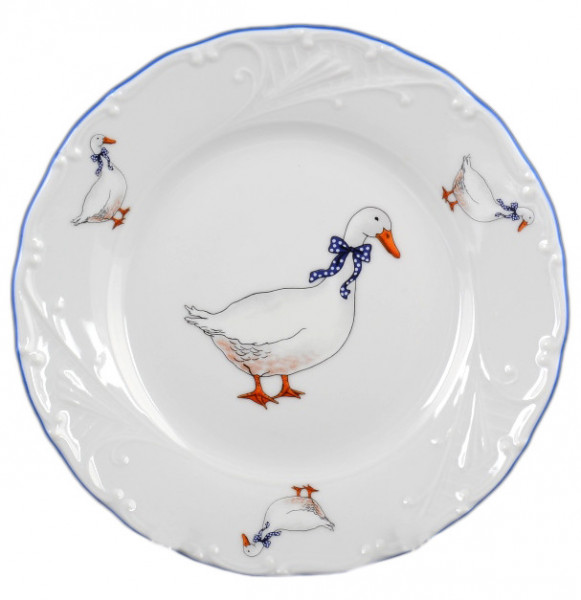 Набор тарелок 17 см 6 шт  Bohemia Porcelan Moritz Zdekauer 1810 s.r.o. &quot;Лиана /Гуси&quot; / 096650