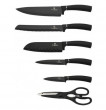 Набор кухонных ножей и аксессуаров на подставке 13 предметов  Berlinger Haus &quot;Black Silver Line&quot; / 280761