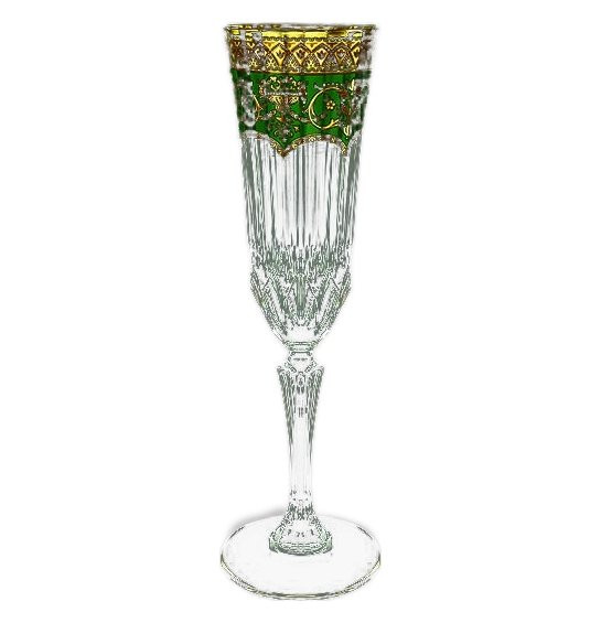 Бокалы для шампанского 180 мл 6 шт  Astra Gold &quot;Адажио /Империя зелёная&quot; / 166698