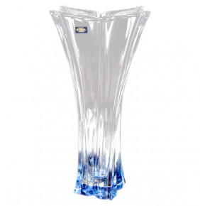 Ваза для цветов 36 см  Crystalite Bohemia "Флораль /Синее дно" / 075760
