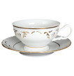 Набор чайных пар 230 мл 6 шт низкие  Bohemia Porcelan Moritz Zdekauer 1810 s.r.o. &quot;Лиана /Золотые штрихи&quot; / 050976