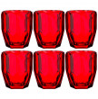 Стаканы для воды 350 мл 6 шт красные  LEFARD &quot;Muza Color /Рокки&quot; / 193005