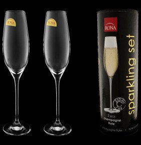 Бокалы для шампанского 210 мл 2 шт  Rona "Tubus/Sparkling set /Без декора" / 095022