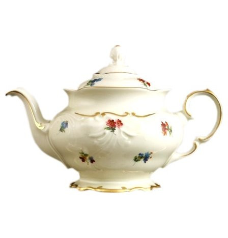 Заварочный чайник  Roman Gebis &quot;Фредерика /Мелкие цветы /матовое золото /СК&quot; / 129317