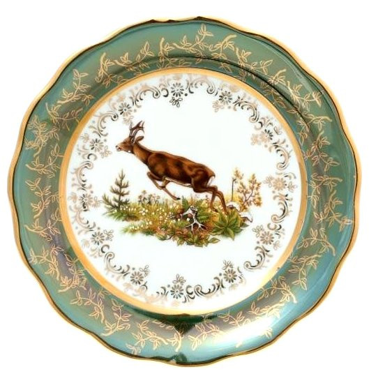 Набор тарелок 17 см 6 шт  Sterne porcelan &quot;Фредерика /Охота зеленая&quot; / 140111