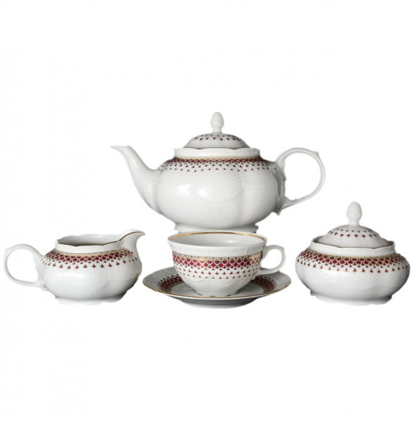 Чайный сервиз на 6 персон 15 предметов  Thun &quot;Николь /Любава&quot; / 036199