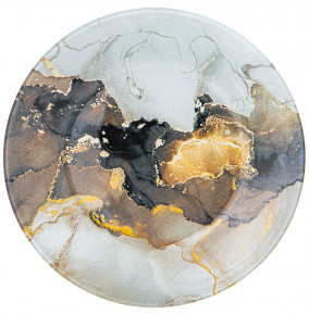 Тарелка 20 см чёрная  LEFARD "Marble" (6шт.) / 280297