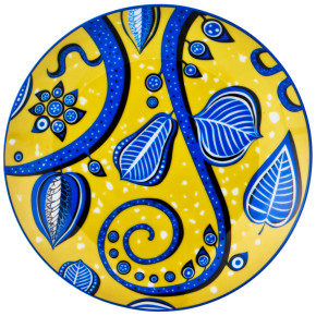 Набор тарелок 18 предметов (19, 20, 27 см)  LEFARD "Амадеус /Сине-жёлто-чёрный" / 193938