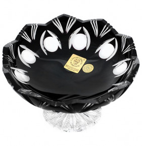 Ваза для конфет 12 см н/н чёрная  Caesar Crystal Bohemia "Цезарь /Хрусталь цветной" / 035036