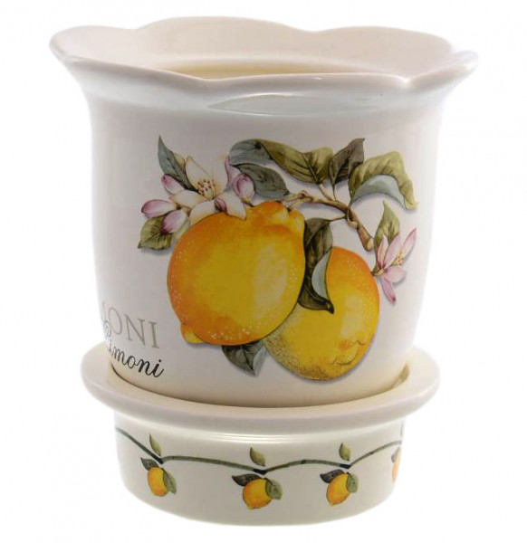 Подставка для столовых приборов 14,5 см  Artigianato Ceramico by Caroline &quot;Artigianato ceramico /Лимоны&quot; / 156775
