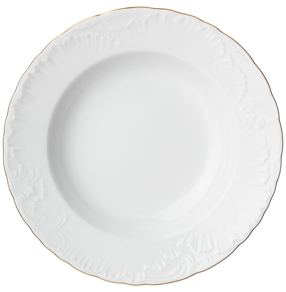 Набор тарелок 22,5 см 6 шт глубокие  Cmielow &quot;Рококо /Отводка золото&quot;  / 261916