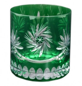 Стаканы для виски 420 мл 6 шт зеленые  Crystalite Bohemia "Резные цветные" / 108524