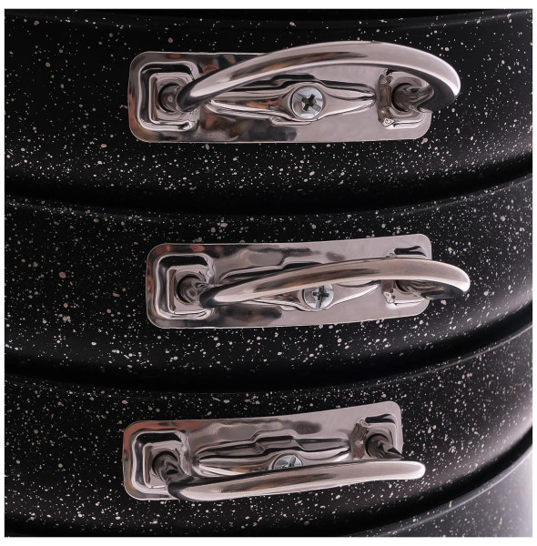 Мантоварка 30 см антипригарное покрытие 5,8 л чёрная  Repast &quot;Leydi /Elite Royal Silver&quot; / 312741
