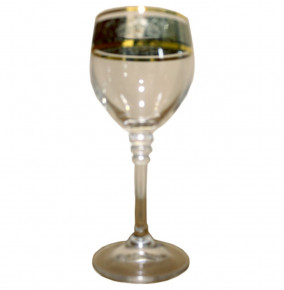 Бокалы для белого вина 150 мл 6 шт  Crystalex CZ s.r.o. "Оливия /Цветочный узор на платине" / 123673