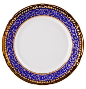 Набор тарелок 17 см 6 шт  Thun "Констанция /Синяя полоса с золотом" / 046805