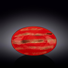 Салатник 30 x 19,5 x 7 см овальный красный  Wilmax "Scratch" / 261470