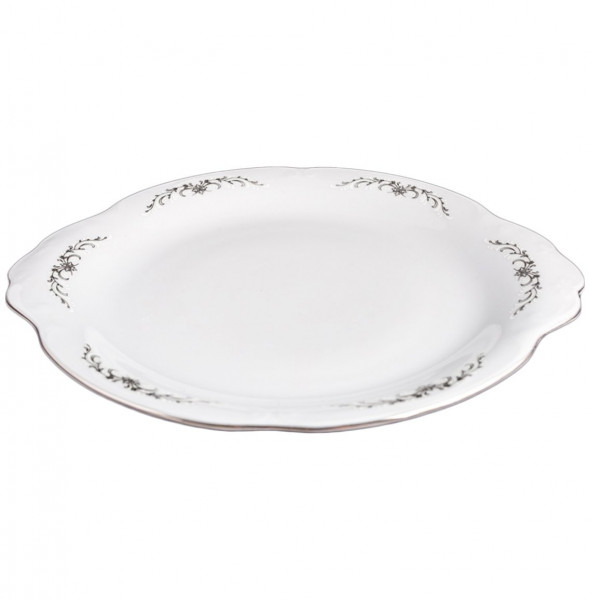 Пирожковая тарелка 29 см 1 шт  Cmielow &quot;Камелия /Серый орнамент&quot; / 115725