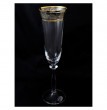 Бокалы для шампанского 190 мл 2 шт  Crystalex CZ s.r.o. &quot;Анжела /Цветочный узор на платине&quot;** / 021848