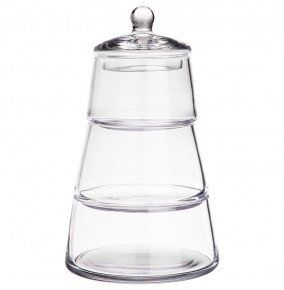 Ёмкость для хранения 14 х 30 см 3 секции с крышкой  Alegre Glass "Sencam" / 289050