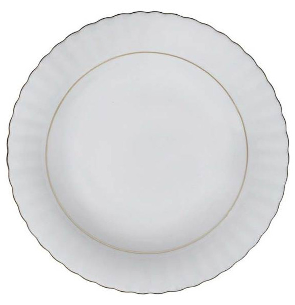 Набор тарелок 22,5 см 6 шт глубокие  Cmielow &quot;Ивона /Две золотые полосы&quot; / 338098
