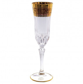 Бокалы для шампанского 180 мл 6 шт  RCR Cristalleria Italiana SpA "Timon /Адажио /Золото на красном" / 156123