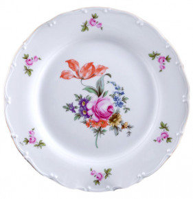Набор тарелок 25 см 6 шт  Bohemia Porcelan Moritz Zdekauer 1810 s.r.o. "Офелия /Полевой цветок" / 010771