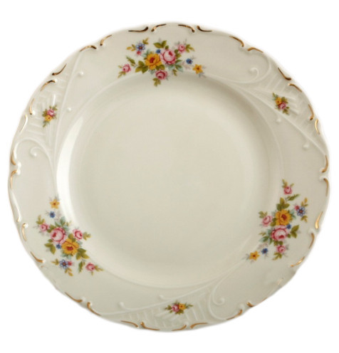 Набор тарелок 25 см 6 шт  Bohemia Porcelan Moritz Zdekauer 1810 s.r.o. &quot;Лиана /Цветочный букет /СК&quot; / 092103
