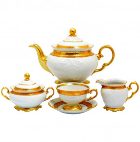 Чайный сервиз на 6 персон 17 предметов  Sterne porcelan "Фредерика /Матовая лента" / 128852