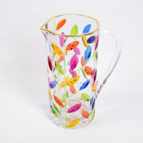 Набор для воды 7 предметов (кувшин + 6 стаканов)  Art Decor "Лаурус /Цветные фантазии /Отводка золото" / 147757