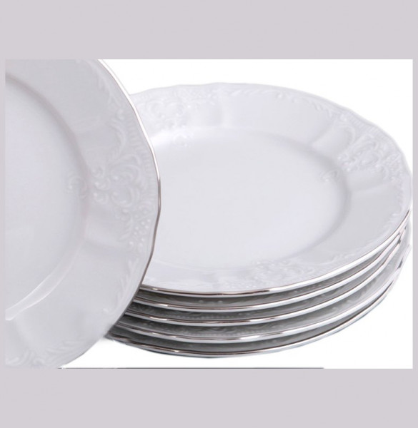 Набор тарелок 17 см 6 шт  Thun &quot;Бернадотт /Отводка платина&quot; / 123063